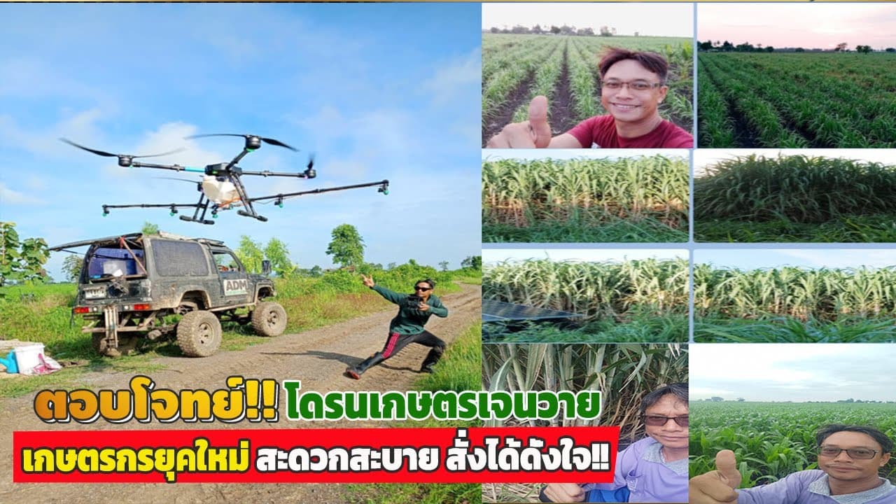 ภาพปกคลิป: #ตอบโจทย์? โดรนพ่นยาเจนวาย นวัตกรรมของเกษตรกรยุคใหม่ สะดวกสะบาย สั่งได้ดั่งใจ